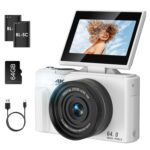 SOPPY 4K Digital Camera with WiFi Transfer, 64MP Vlogging, 18X Zoom & 3" Flip Screen, Auto Focus YouTube Camera, 32GB SD Card Included, Compact for Kids, Teens & Beginners, White - Image 2