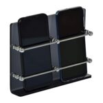 STIMULUS Acrylic Black Two Mobile Phone Stand for Wall, Multi-Purpose Wall Mount Mobile Cell Phone Holder, AC TV Remote Stand, Phone Charging Wall Stand - Made in India - Image 2