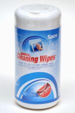 Saco Wet Cleaning Wipes to Clean Smart Phones Screen, Office Glass Furniture and desks, Lens Cleaner for Spectacles, Camera and Projector Lens and Scanner Glass(Pack of 100) - Image 2