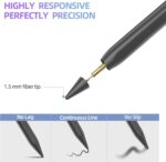 Seiben Universal Active Stylus Pen for iOS and Android Tablet/Phone, Universal Stylus Pen compatilbe with All Models of Phones/Tablets. Free Glove Black. - Image 2