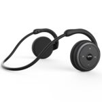 Small Bluetooth On Ear Headphones Wrap Around Head - Sports Wireless Headset with Built in Microphone and Crystal-Clear Sound, Foldable and Carried in The Purse, and 12-Hour Battery Life, Black - Image 2