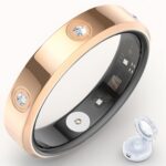 Smart Ring for Women & Men, Ultra-Thin Fitness & Wellness Tracker with Heart Rate,Sleep Monitor, Step Counter,IP68 Waterproof, No Subscription (Gold, 12) - Image 2