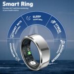 Smart Ring for Women Men,IP68 Waterproof Wearable Fitness Tracker with Sleep Tracking Heart Rate Healthy Monitor Ring Activity Monitoring Steps for iOS Android - Image 2