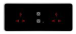 Smart Switch Board : 2 Switch + 2 Socket (WiFi + Remote) (Black) (6M Size) 3 Year Warranty | Works with SmartLife App, Alexa, Google, Siri | Glass Touch - Image 2