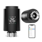 Smart Thermostat Radiator Valve: Programmable Thermostatic Valve, Zigbee Thermostat for Temperature Adjustment, App Control, Tuya Zigbee Hub Required, Compatible with Alexa, Google Home (Black) - Image 2