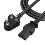 Sounce 1.8M Power Cord Replacement Cable with India Plug and IEC Connector 3 Pin Heavy Duty Power Cable for Desktop PC Monitor Printer TV SMPS Projector Gaming Console and More Durable (Black) - Image 2
