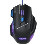 Sounce Apex Wired Gaming Mouse with 7200 DPI Precision Optical Sensor, 7 Programmable Buttons, RGB LED Modes, Braided Cable and Ergonomic Comfortable Design for PC Laptop Desktop Gamer Use (Black) - Image 2