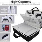 Sounce Durable Hard Shell Water-Resistant Carry Travel Bag for PlayStation 5 Disc and Digital Console Accessories Protective Storage Case (Not for PS5 Slim) - Image 2