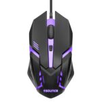 Sounce Nitro Wired Gaming USB Mouse 800/1200/1600 DPI Optical Sensor, 4-Level Adjustable DPI, RGB Lighting, Smooth Tracking, Ergonomic Grip, Plug & Play for Laptop & PC (Black) - Image 2
