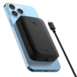 Spigen 5000mAh ArcHybrid Magfit Magnetic Wireless Fast Charging Power Bank 7.5W Magsafe Compatible with iPhone 17/16/15/14/13/12 Series (Type C Cable Included) - Black - Image 2