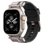 Spigen DuraPro Armor PU Strap Band for Apple Watch Ultra 3/2/1(49mm), Series 11/10(46mm), Series 9/8/7(45mm), SE3/SE2/SE/Series6/5/4(44mm), 3/2/1(42mm), Shock-Absorbing&Rugged Build - Black - Image 2
