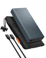 Spigen Power Bank 20000mAh Fast Charging, PD3.0 30W Fast Charging, 3Ports(1USB-A,2USB-C), Durable Alloy Material - Navy Blue - Image 2