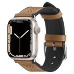 Spigen Retro Fit Strap Band for Apple Watch Ultra 3/2/1(49mm), Series 11/10(46mm), Series 9/8/7(45mm), SE3/SE2/SE/Series6/5/4(44mm), 3/2/1(42mm), Leather Charm&Modern Loook - Brown - Image 2