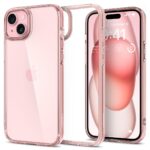Spigen Ultra Hybrid Back Cover Case Compatible with iPhone 15 (TPU + Poly Carbonate | Rose Crystal) - Image 2