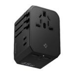 Spigen Universal Travel Adapter, Multi Plug Adapter 45w, (USB-Ax2/ USB-Cx2), All-in-One Global Worldwide Compatibility (EU/UK/US/AU)(Not Compatible with D/M/O Plug) - Black - Image 2