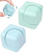 Stress Relief Toys Adults, 2-Pack Fidget Toys for Anxiety Relief, Multifunctional Sensory Fidget Cube for Adults and Kids, Office Desk Gadgets for Focus Enhancement (Mint Green, Baby Blue) - Image 2