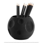 Stylish Pen Stand & Pencil Holder for Office Table - Perfect Study & Stationery Accessory for Students - Ideal School Materials & Dressing Table Organizer | Gadget for Desk Accessories (Black) - Image 2