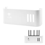 Supvox® Wall Shelf for Wireless WiFi Router Wall Mounted WiFi Rounter Open Storage Case No Drill Wall WiFi Cable Organizer Universal Wireless WiFi Router Organizer, 12.2x2.17x4.33 '' - Image 2