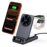 SwanScout 708M Wireless Charging Station for iPhone Air/17, Foldable 3-in-1 Magnetic Charger for iPhone 16/15/14/13/12,Apple Watch Ultra 3/2, Series/11/10/9/8/7,Airpods Pro/4/3 (No Adapter) - Image 2