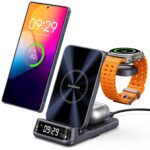 SwanScout 708S Wireless Charging Station for Samsung S25/Watch 8, 3 in 1 Wireless Charger for Samsung S24/S23/S22/Z Flip/Fold,for Galaxy Watch 8 Classic/7/Ultra/6/5,Galaxy Buds 3/3 Pro(NO Adapter) - Image 2