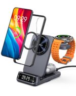 SwanScout 708SM Magnetic Wireless Charging Station for Samsung, 3-in-1 Foldable Fast Charger for Galaxy S25/S24/S23/Note 20/Z Fold & Flip 7/6, Galaxy Watch 8/7/6/5 Pro/Ultra & Buds3 Pro/3(No Adapter) - Image 2