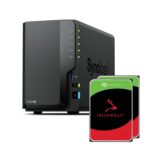 Synology DS225+ 2-Bay Diskstation NAS (Intel Celeron J4125 Quad-Core, 2 GB Non-ECC DDR4 SODIMM 1 x 2,5 GbE und 1 x 1 GbE RJ-45 LAN-Port) 8TB Bundle with 2X 4TB Seagate Ironwolf - Image 2