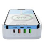 T Teclusive 32w 5 in 1 Multi Wall Charger with Type C USB Port 15W Wireless Charging | Super Fast Multiple Port USB C PD QC Adapter with Wireless Charger | Compatible with iPhone 17 16 15 S25 S24 - Image 2