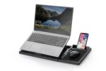TECHBOOTH Ergonomic Laptop Stand for Desk with Detachable Mouse Pad & Phone Holder, Multi-Angle Riser, Compatible with MacBook, HP, Dell, Lenovo Laptops (Up to 18 inch), Black - Image 2