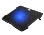 TECHIE 1 Fan Laptop Cooling Pad with Hollow Heat Dissipation Design | Foldable, Ergonomic, Non-Slip Silicone Base | USB-A Connectivity Ultra-Quiet Cooler for 14–17 inch Laptops & Gaming Use (Black) - Image 2
