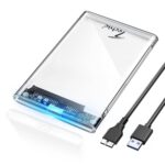 TECHIE 2.5” External Hard Drive Enclosure, HDD/SSD Transparent Enclosure, USB 3.0, Easy-Install Shockproof Case for Windows, macOS, Linux, Drives up to 4TB - Image 2