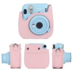 TEKTONIC Blush Pink Instant Camera Case for Fujifilm Instax Mini 11 & Mini 12 | PU Leather Bag with Pocket & Adjustable Shoulder Strap | Shockproof Protective Cover - Image 2