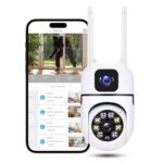TP PLUS 3MP Full HD Smart Wi-Fi CCTV Home Security Camera 360° with Pan Tilt Bulb Camera View & Talk 128GB SD Card (Dual Lens Mini Dome) - Image 2