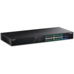 TRENDnet TPE-BG182g, 18-Port Gigabit 470W PoE++ Switch with 8 x 95W PoE++ Ports, 8 x 30W PoE+ Ports, 2 Gigabit SFP Slots,470W PoE Budget, 1U 19” Rack Mountable - Image 2