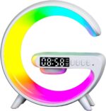 TRIDEO Wireless Charger Atmosphere Lamp, PRO Wireless G Speaker Charger, Desk Lamp, Bedside Night Light, Smart Light Sound Machine, White, Plastic or Resin - Image 2