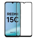 Tempered Glass Screen Protector Compatible for Redmi 15C 5G (Black) with Edge to Edge Coverage and Easy Installation kit - Image 2
