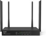 Tenda W18E AC1200 Gigabit Enterprise Wireless Dual_Band Router, 300 Square Meters, 867Mbps/300Mbps, 50 Users, Gigabit Port, 4xAntenna, Remote Domain Maintenance (Black) - Image 2
