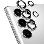 The Little Shop Camera Lens Protector for Samsung Galaxy S22 Ultra | Camera Lens Protector Tempered Glass Glossy Finish,Alloy Metal Camera Ring for Samsung Galaxy S22 Ultra (Silver) - Image 2