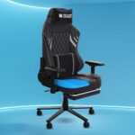 The Sleep Company XGen Pro Gaming Chair | 180° Flat Recline | Patented SmartGrid Tech | Extendable Legrest | Removable Lumbar pillow | 4D Armrests | 3 Years Warranty | Free Installation | Black & Grey - Image 2