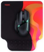 Tizum Gel Mouse Pad|Memory Foam Cushion Mousepad with Gel Wrist Rest Support & Pain Relief, Ergonomic Design|Non-Slip Rubber Base|Suitable for Gaming, Computer, Laptop, Home & Office (Black) - Image 2