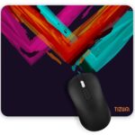 Tizum Mouse Pad/Computer Mouse Mat with Anti-Slip Rubber Base | Smooth Mouse Control | Spill-Resistant Surface for Laptop, Notebook, MacBook, Gaming, Laser/Optical Mouse, 9.4”x 7.9”, Multicolored - Image 2