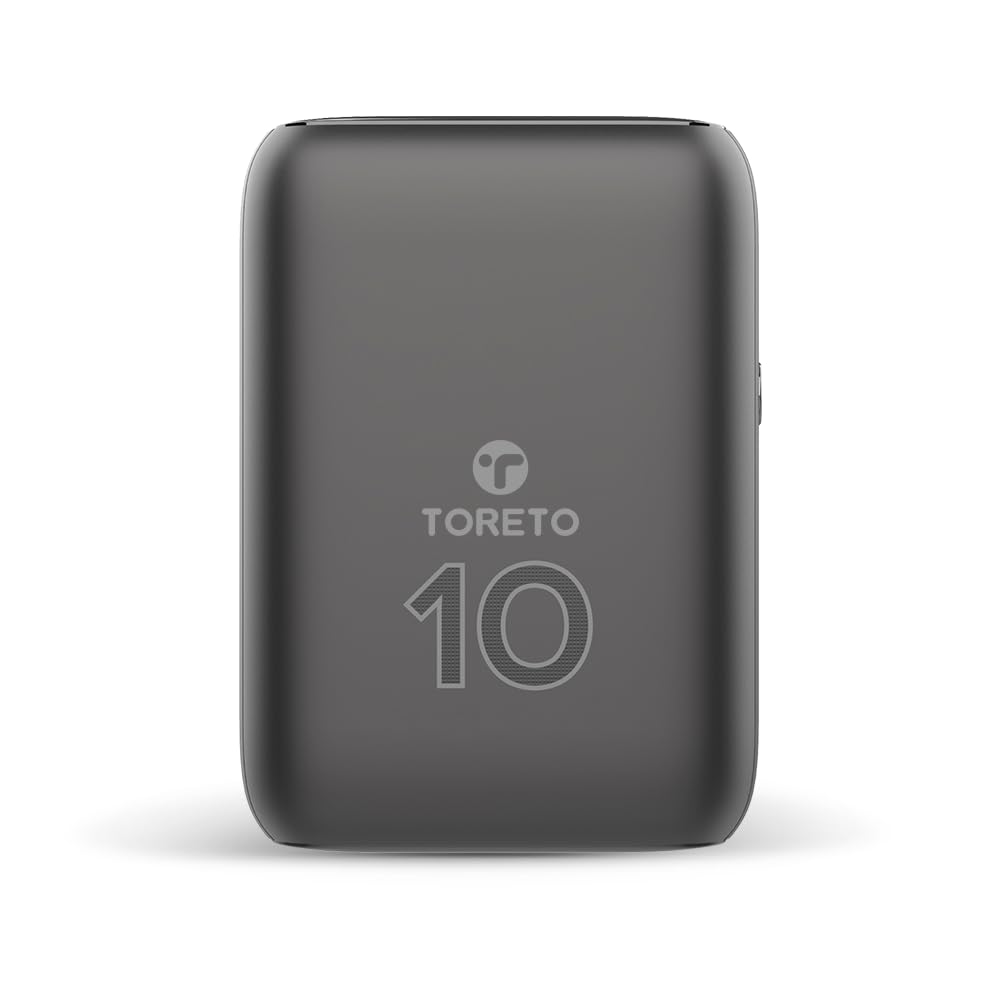 Toreto 10000mAh Powerbank, Pocket Size, Dual Output (USB -A +Type-C), 22.5W Type-C Ultra Fast Charging, Power Delivery, Quick Charge for iPhone, Android & Other Devices (Eon Nano, Black) - Image 2