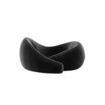 Travel Neck Pillow, Black, Memory Foam, Ergonomic Twisted Design - Image 2