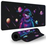 Tukzer Extended Gaming Mouse Pad, Desk Mat, High-Speed Mouse Tracking & Control | Stitched Edges, Non-Slip Rubber Base| for Computer Laptop Keyboard Office Home (Astronaut) - Image 2