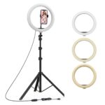 Tygot 10 Inches Big LED Ring Light for Camera, Phone tiktok YouTube Video Shooting and Makeup, 10" inch Ring Light with 7 Feet Long Foldable and Lightweight Tripod Stand - Image 2