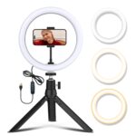 Tygot 10 Inches Ring Light with Tripod & USB, 3 Color Modes & 10 Brightness Levels, 360° Rotation Ring Light for Vlogging, Makeup, YouTube, Photoshoots, Live Streaming & Studio Lighting - Image 2
