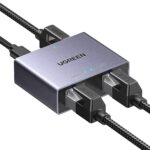 UGREEN 1 in 2 Out Ethernet Splitter Aluminum Gigabit Network Port LAN Internet Adapter with USB C Charging Cable Plug and Play for Cat8 Cat7 Cat6 Cat5e Cat5 RJ45 Cord - Image 2