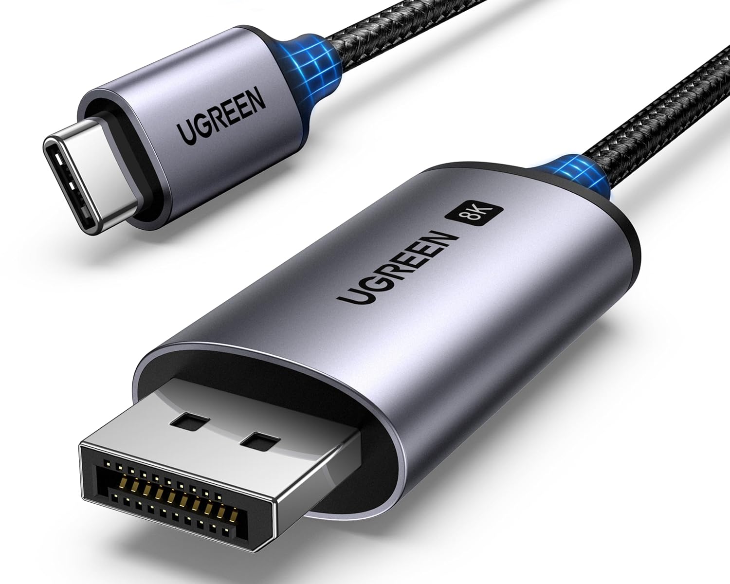 UGREEN 8K@60Hz Unidirectional USB C to DisplayPort 1.4 Cable 1M 4K 240Hz Type C Thunderbolt 4/3 to Dp Cord 32.4Gbps Compatible with iPhone 16/15, MacBook Pro/Air, iPad, Mac Mini, Galaxy, XPS - Image 2