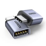 UGREEN USB C to USB Adapter 10Gbps, 2 Pack Type A Female to Type C Male Adaptor Aluminum OTG Cable Compatible with iPhone 17/16 Pro Max MacBook Air iPad Galaxy S24, Thunderbolt 4/3 Devices Space Gray - Image 2