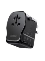 UGREEN Universal Travel Adapter, GaN 65W International Charger with 2 USB-C & 1 USB-A Ports, PD Fast Charging Worldwide Wall Charger Block for Laptop, 3-Pin US/UK/EU/AUS/CN Plug Ground Connection - Image 2