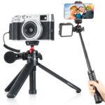 Ulanzi MT-16 Camera Tripod Stand Holder, Mini Tabletop Tripod Selfie Stick with Cold Shoe, Travel Tripod for iPhone 12 Canon G7X Mark III Sony ZV-1 RX100 VII A6600 Vlogging Filmmaking Live Streaming - Image 2